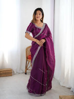 Elegant JMC Silk Saree for Festive, Party and Evening Occasions