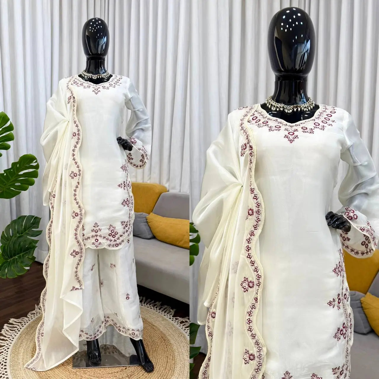Elegant JMC Silk Suit Set for Festive, Wedding and Occasion Wear