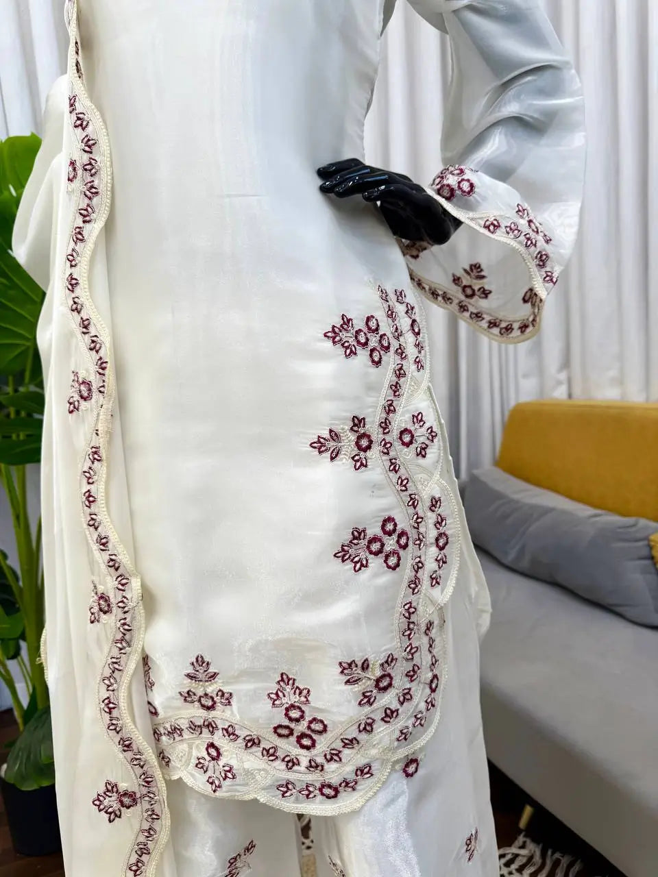 Elegant JMC Silk Suit Set for Festive, Wedding and Occasion Wear