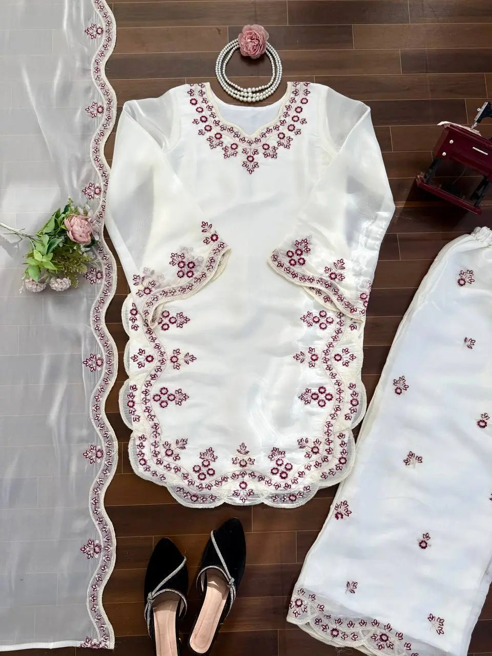 Elegant JMC Silk Suit Set for Festive, Wedding and Occasion Wear