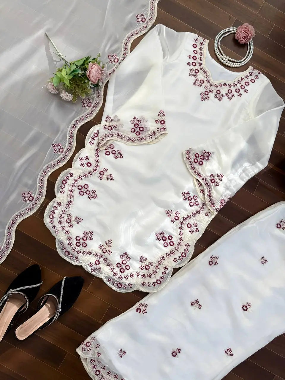 Elegant JMC Silk Suit Set for Festive, Wedding and Occasion Wear