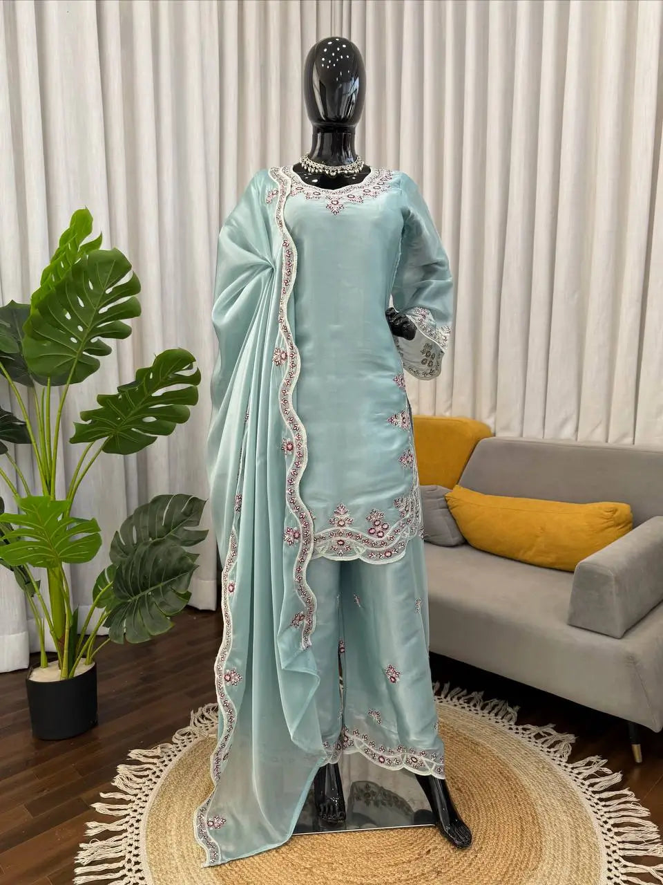 Elegant JMC Silk Suit Set for Festive, Wedding and Occasion Wear