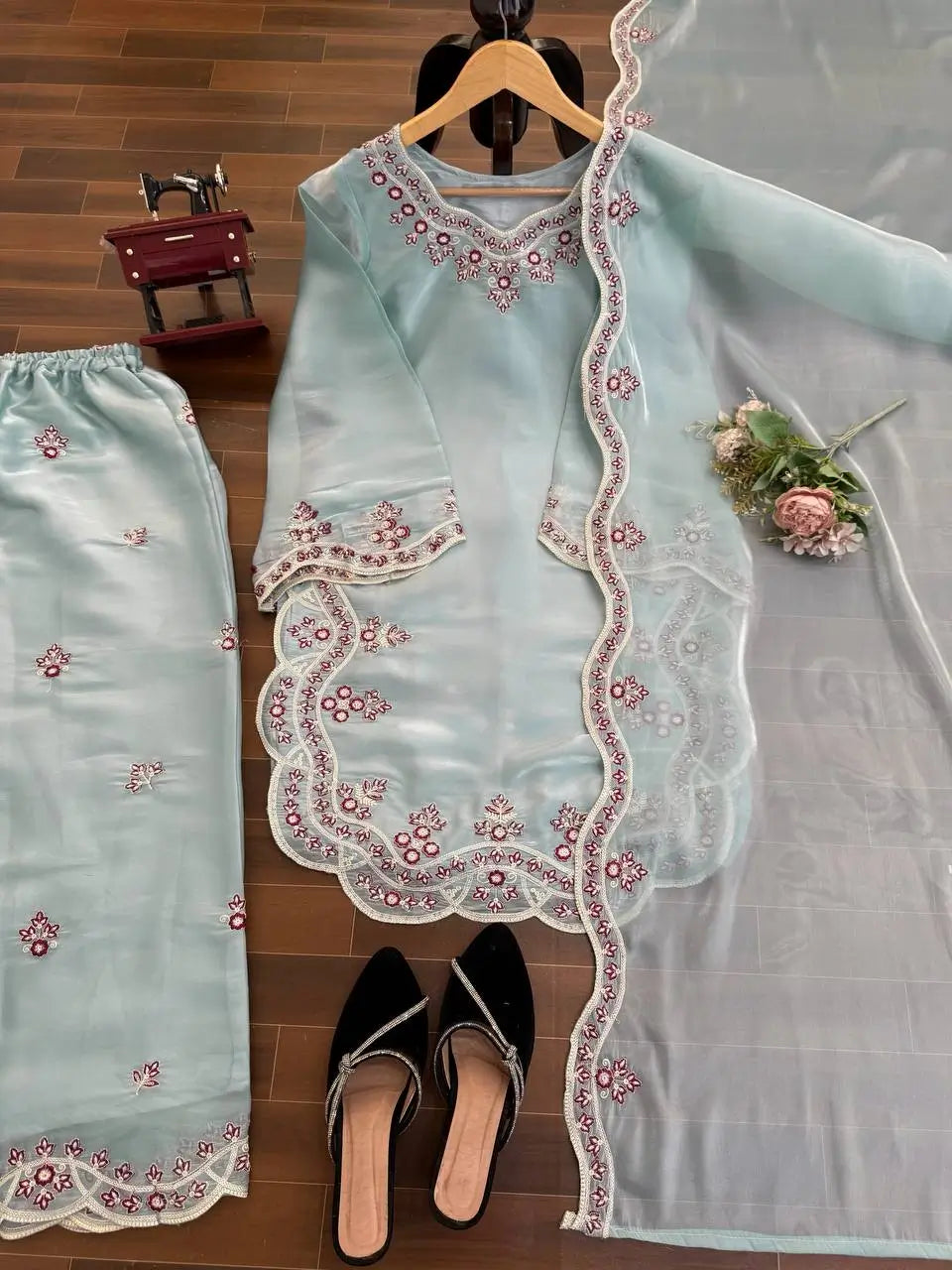 Elegant JMC Silk Suit Set for Festive, Wedding and Occasion Wear