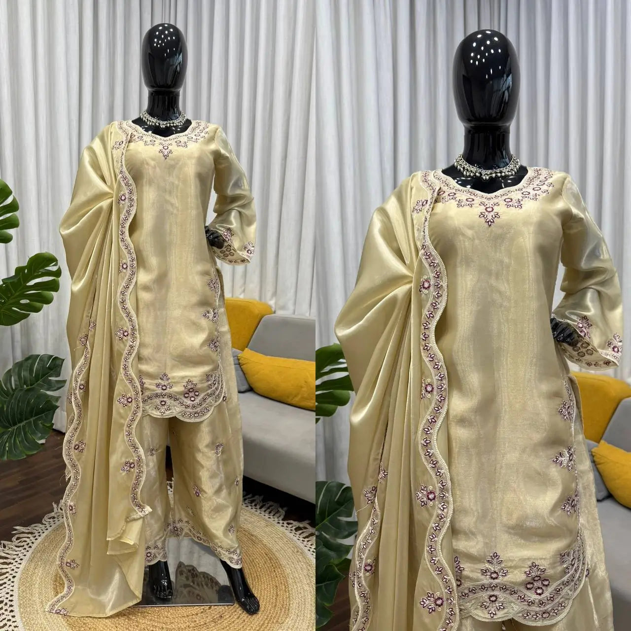 Elegant JMC Silk Suit Set for Festive, Wedding and Occasion Wear