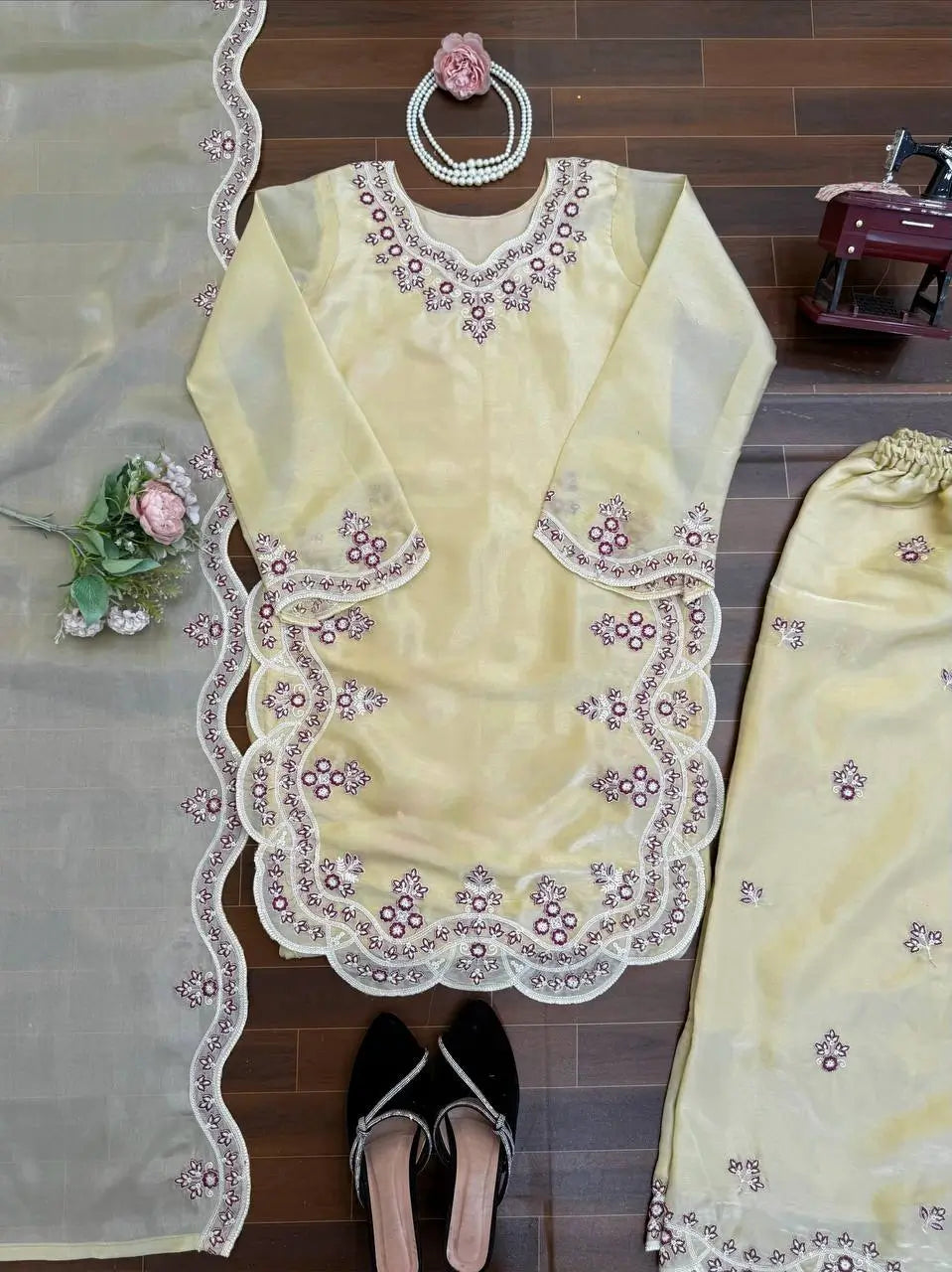 Elegant JMC Silk Suit Set for Festive, Wedding and Occasion Wear