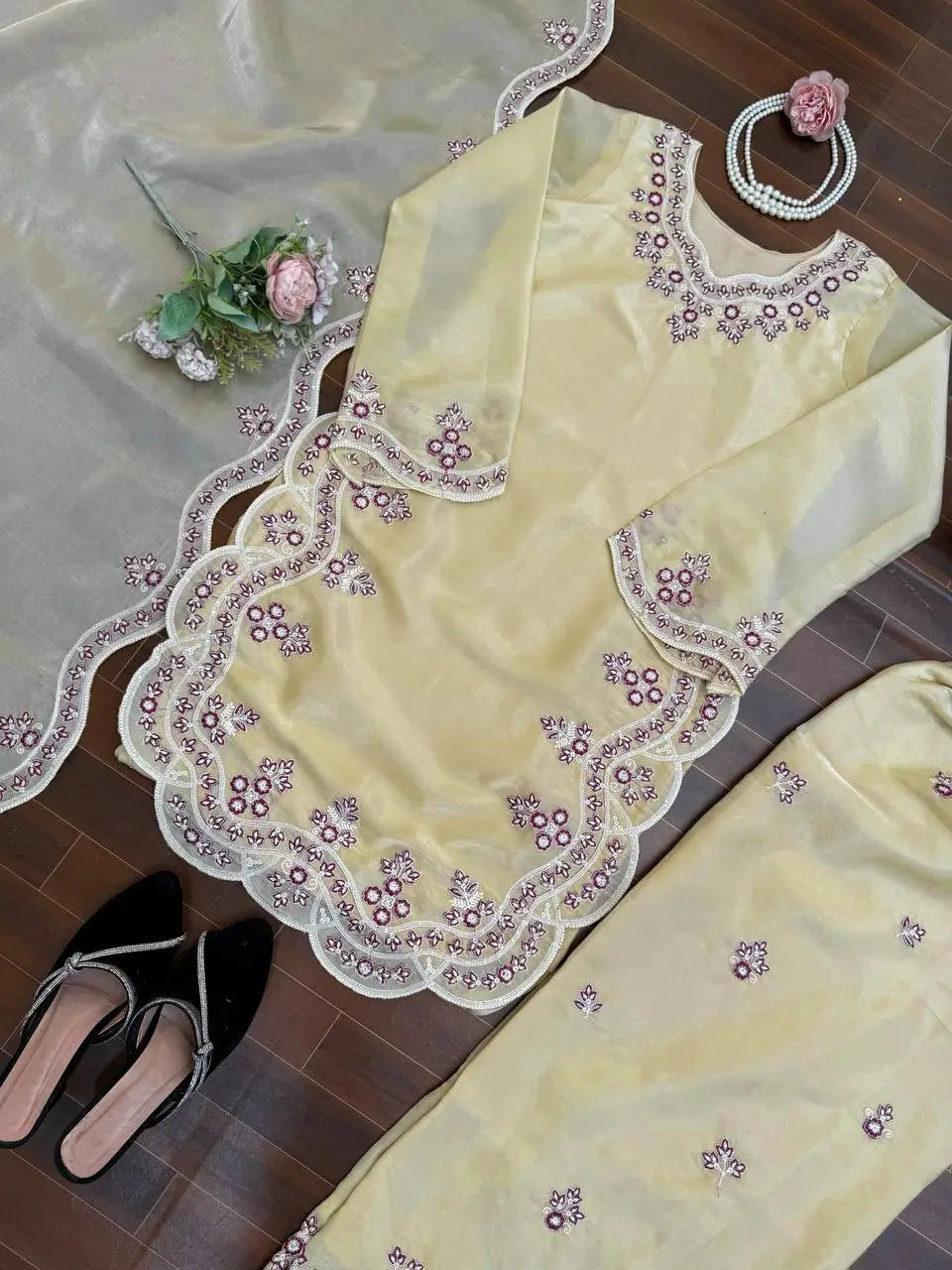 Elegant JMC Silk Suit Set for Festive, Wedding and Occasion Wear