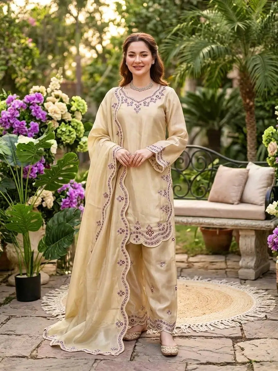 Elegant JMC Silk Suit Set for Festive, Wedding and Occasion Wear