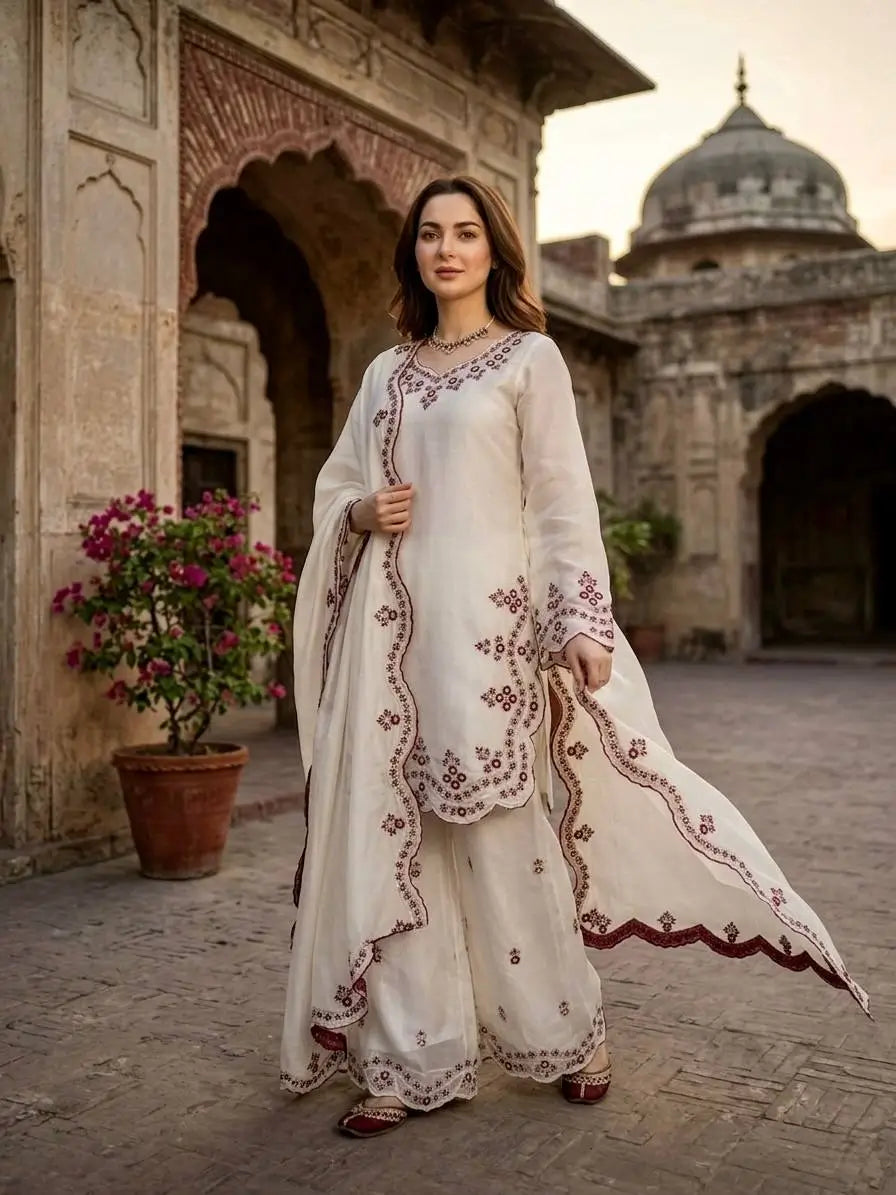 Elegant JMC Silk Suit Set for Festive, Wedding and Occasion Wear