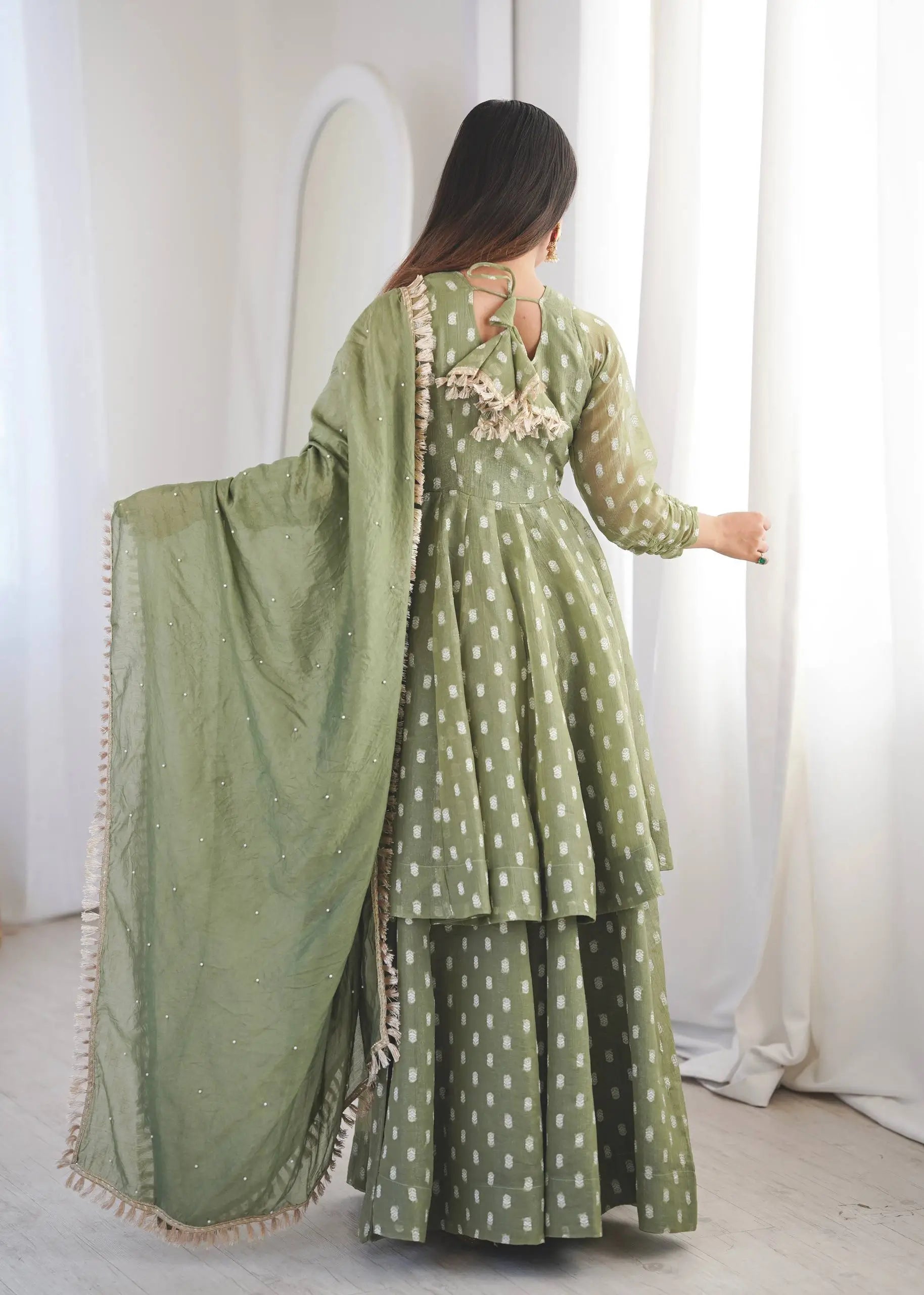 Elegant Jacquard Sharara Suit Set for Festive and Family Functions