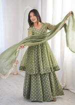 Elegant Jacquard Sharara Suit Set for Festive and Family Functions