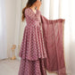 Elegant Jacquard Sharara Suit Set for Festive and Family Functions