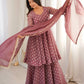 Elegant Jacquard Sharara Suit Set for Festive and Family Functions