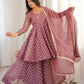 Elegant Jacquard Sharara Suit Set for Festive and Family Functions