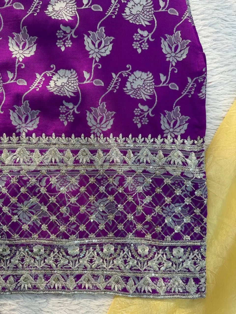 Elegant Jacquard Silk Palazzo Set for Festive and Party Wear