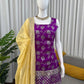 Elegant Jacquard Silk Palazzo Set for Festive and Party Wear
