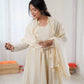 Elegant Kora Cotton Anarkali Gown Set for Festive and Wedding Wear