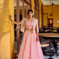 Elegant Linen Crush Lehenga Set with Embroidered Koti for Wedding and Festive Wear