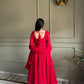 Elegant Lucknowi Embroidered Georgette Anarkali Suit for Festive and Party Wear