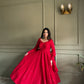 Elegant Lucknowi Embroidered Georgette Anarkali Suit for Festive and Party Wear