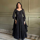 Elegant Lucknowi Embroidered Georgette Anarkali Suit for Festive and Party Wear