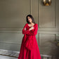 Elegant Lucknowi Embroidered Georgette Anarkali Suit for Festive and Party Wear