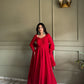 Elegant Lucknowi Embroidered Georgette Anarkali Suit for Festive and Party Wear