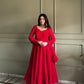 Elegant Lucknowi Embroidered Georgette Anarkali Suit for Festive and Party Wear