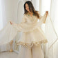 Elegant Mirror Work Organza Silk Sharara Set for Festive and Wedding Wear