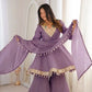 Elegant Mirror Work Organza Silk Sharara Set for Festive and Wedding Wear
