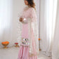 Elegant Mirror Work Sharara Suit Set