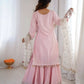 Elegant Mirror Work Sharara Suit Set