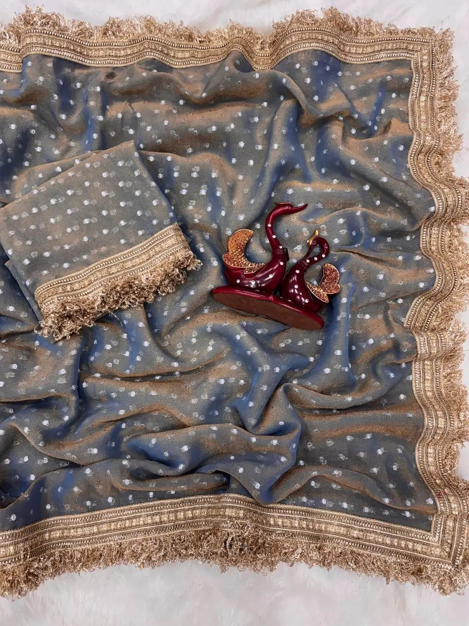 Elegant Moss Silk Saree for Festive and Wedding Wear
