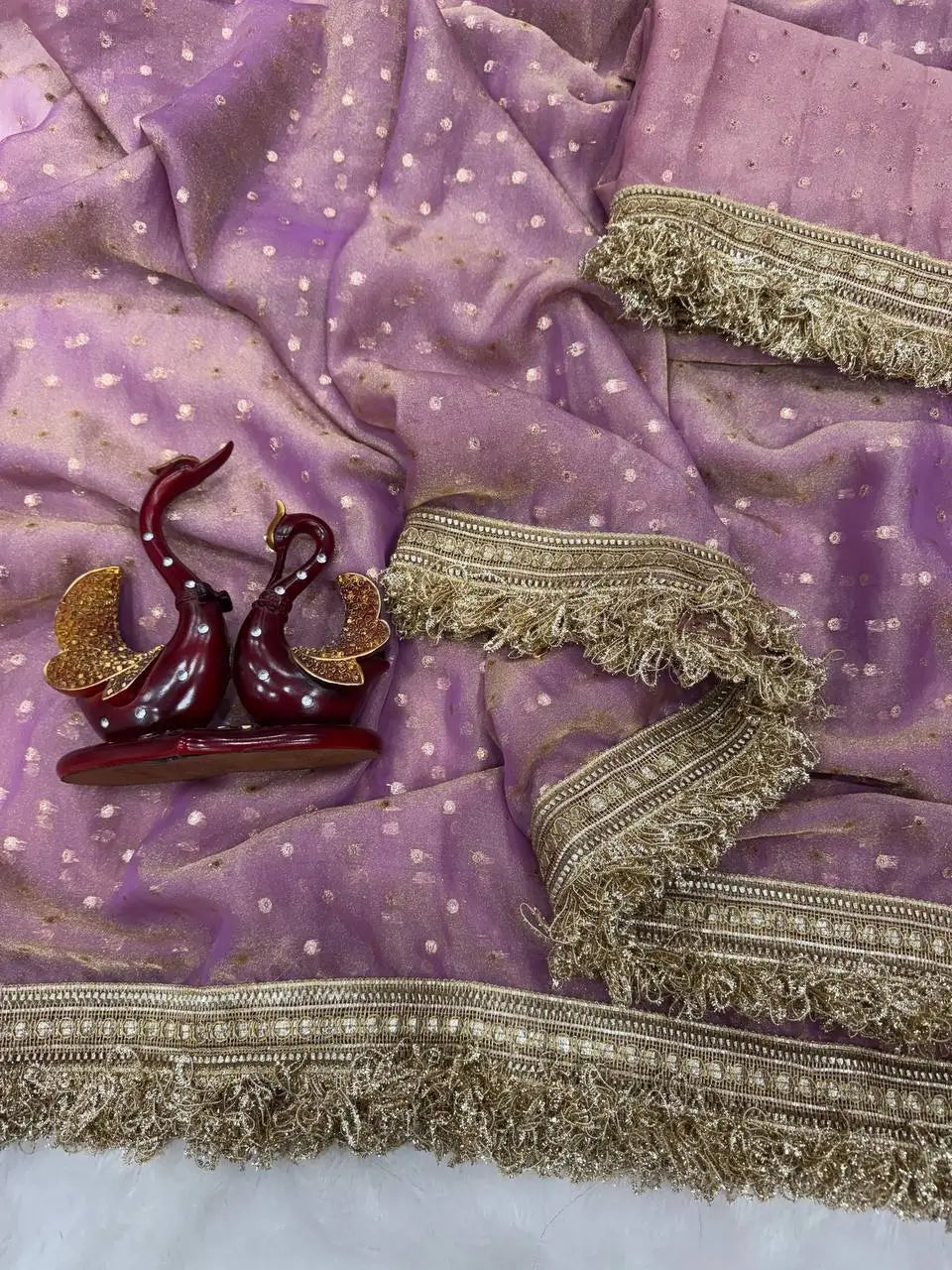 Elegant Moss Silk Saree for Festive and Wedding Wear