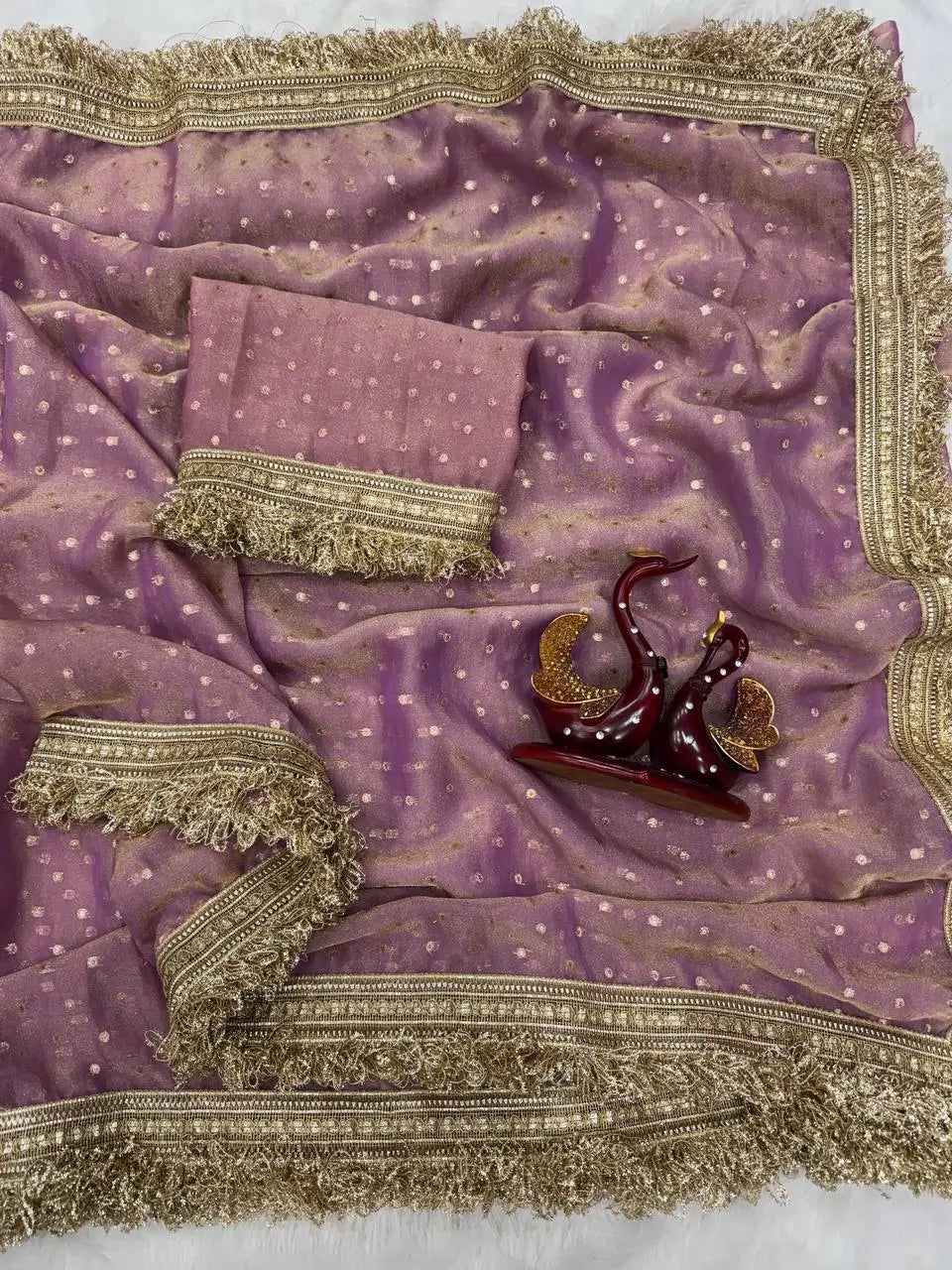 Elegant Moss Silk Saree for Festive and Wedding Wear