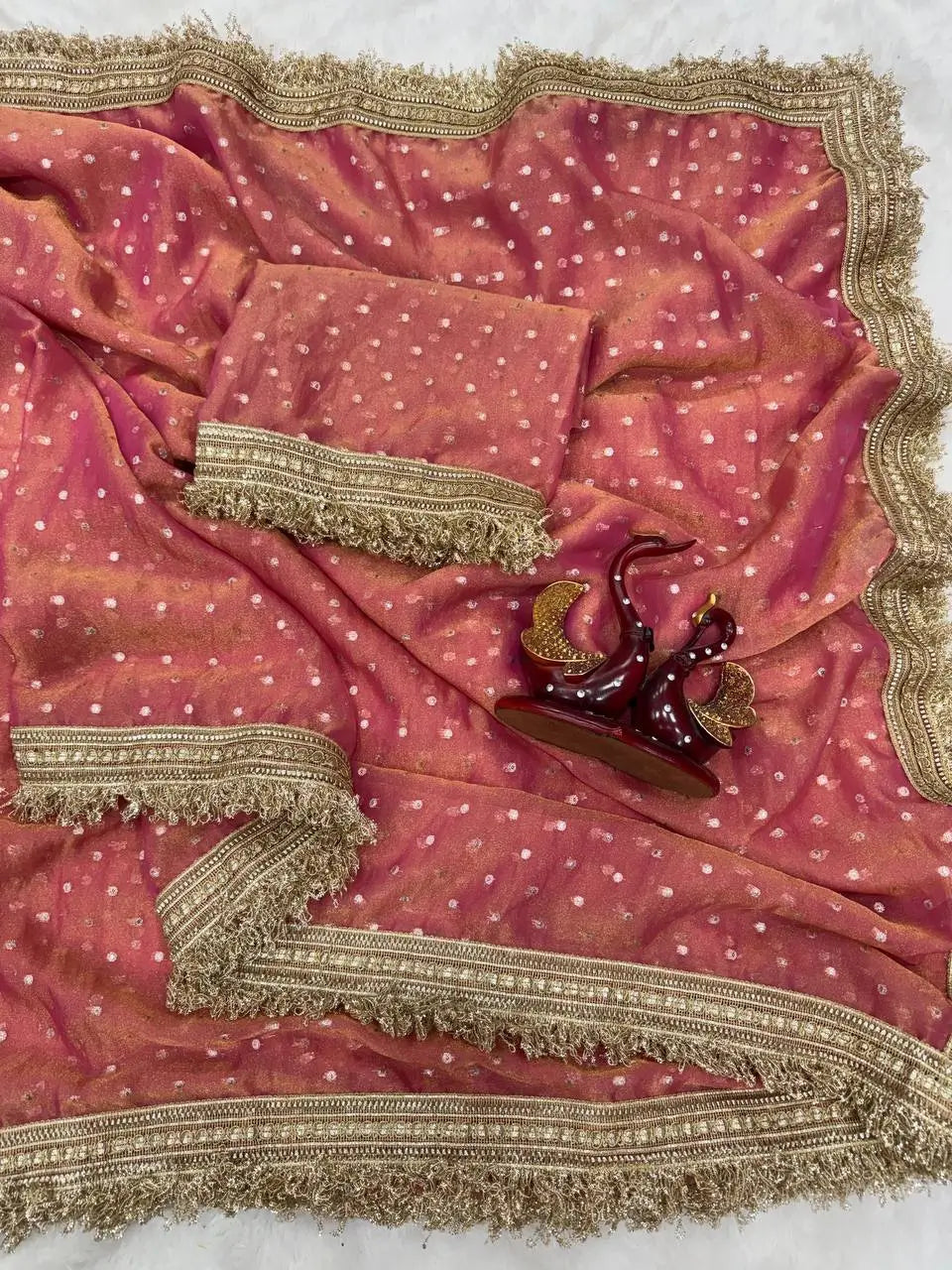 Elegant Moss Silk Saree for Festive and Wedding Wear