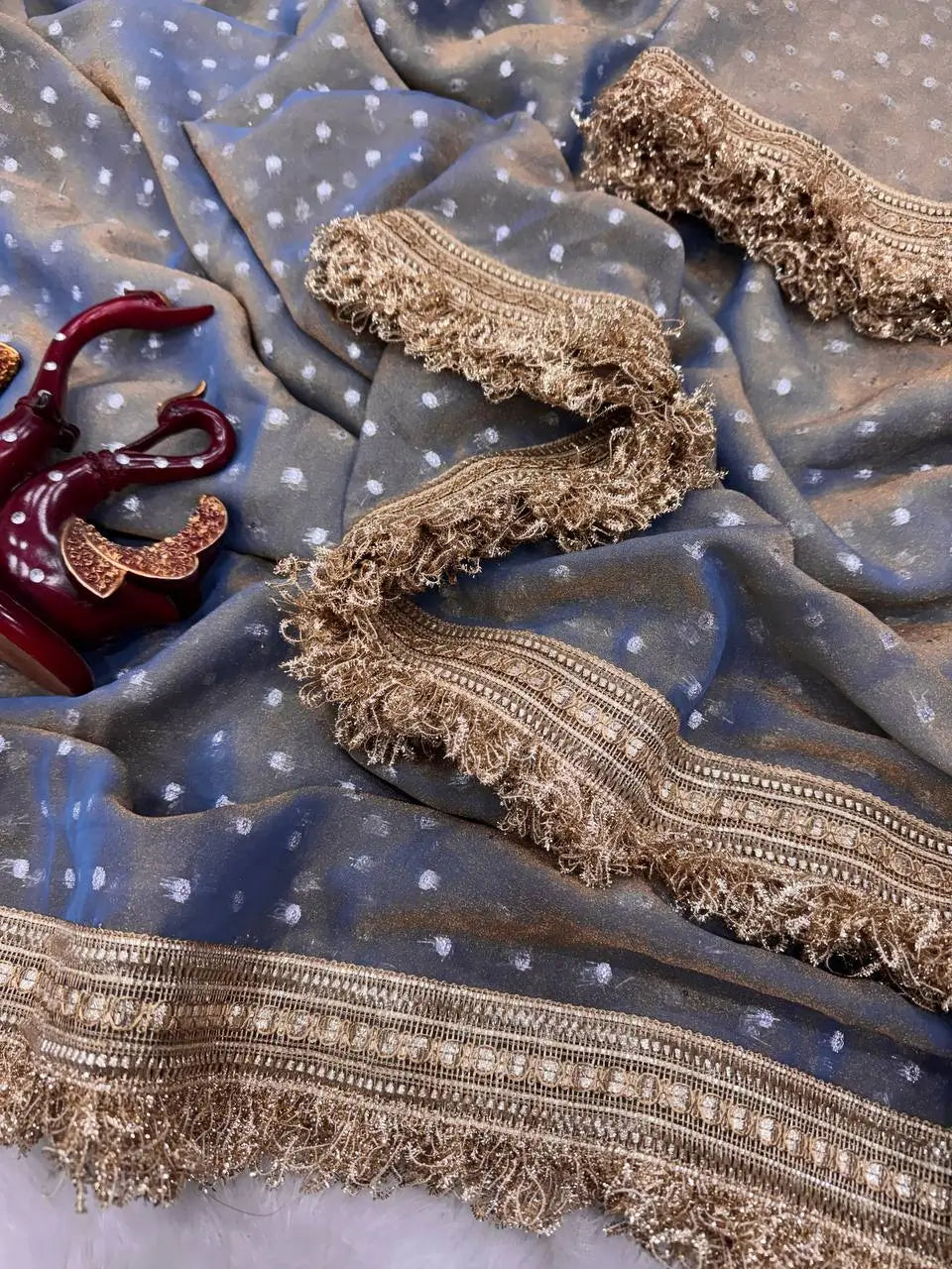 Elegant Moss Silk Saree for Festive and Wedding Wear