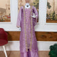 Elegant Organza Silk Embroidered Kurti Palazzo Set with Long Koti for Festive and Wedding Wear