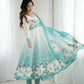 Elegant Organza Silk Floral Anarkali Suit Set