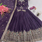 Elegant Pink Heavy Shimmer Silk Gown with Dupatta – Embroidery Sequins Work, 3.5 Meter Flair, Fully Stitched