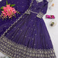 Elegant Pink Heavy Shimmer Silk Gown with Dupatta – Embroidery Sequins Work, 3.5 Meter Flair, Fully Stitched