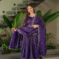 Elegant Pink Heavy Shimmer Silk Gown with Dupatta – Embroidery Sequins Work, 3.5 Meter Flair, Fully Stitched
