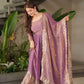 Elegant Pink Heavy Shimmer Silk Gown with Dupatta – Embroidery Sequins Work, 3.5 Meter Flair, Fully Stitched