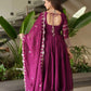 Elegant Pink Heavy Shimmer Silk Gown with Dupatta – Embroidery Sequins Work, 3.5 Meter Flair, Fully Stitched