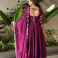 Elegant Pink Heavy Shimmer Silk Gown with Dupatta – Embroidery Sequins Work, 3.5 Meter Flair, Fully Stitched