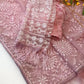 Elegant Premium Pink Net Embroidered Saree for Wedding, Festive and Reception Wear