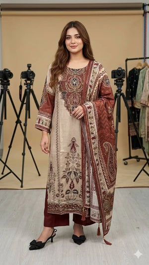 Elegant Printed Chinon Suit Set for Festive and Daily Ethnic Wear