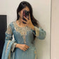 Elegant Pure Silk Palazzo Suit Set for Festive and Occasion Wear