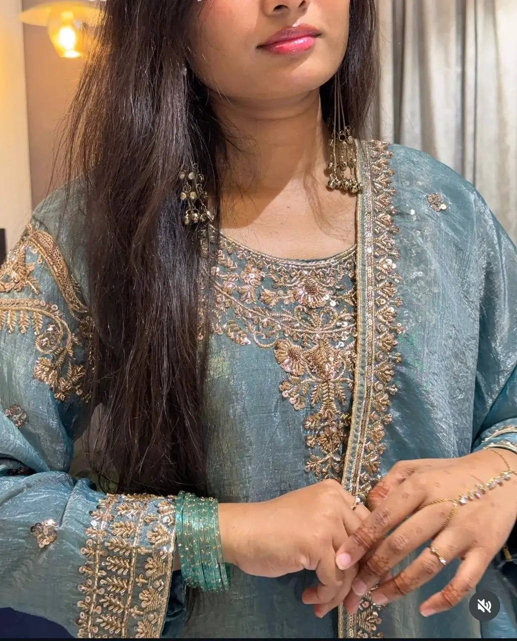 Elegant Pure Silk Palazzo Suit Set for Festive and Occasion Wear