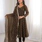 Elegant Rangoli Silk Anarkali Suit Set for Festive and Occasion Wear