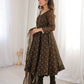 Elegant Rangoli Silk Anarkali Suit Set for Festive and Occasion Wear